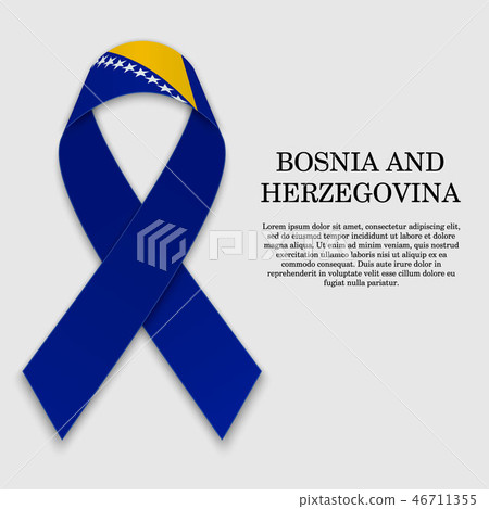 Waving ribbon with Flag , vector illustration 46711355