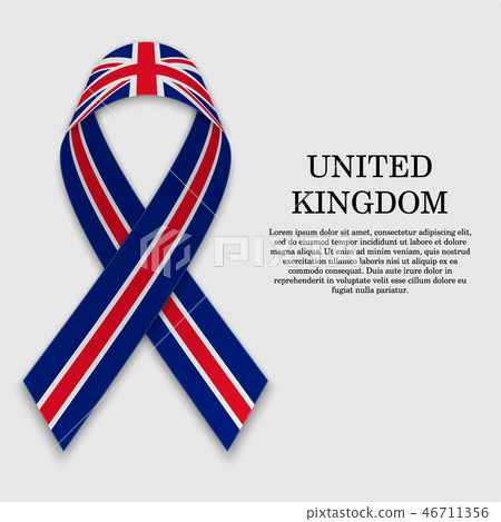 Waving ribbon with Flag , vector illustration 46711356