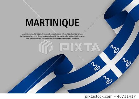 Waving ribbon with Flag , vector illustration 46711417