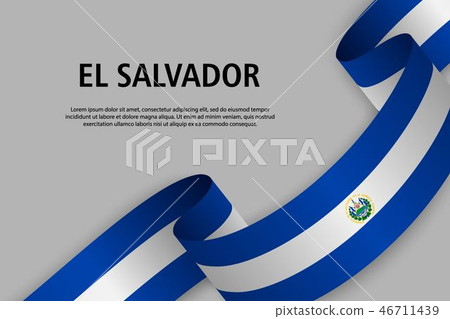 Waving ribbon with Flag , vector illustration 46711439