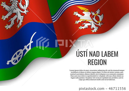 waving flag on white 46711556