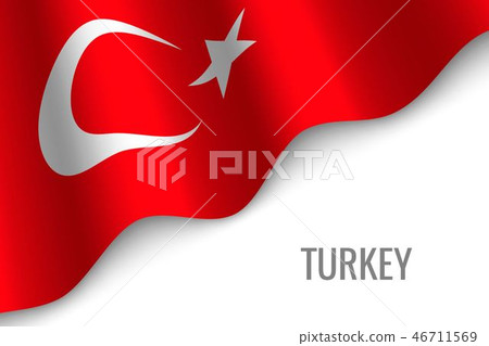 waving flag on white 46711569