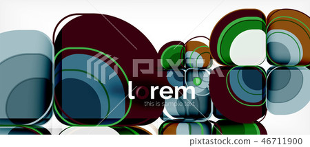 Abstract background - geometric multicolored round shapes composition. Trendy abstract layout 46711900