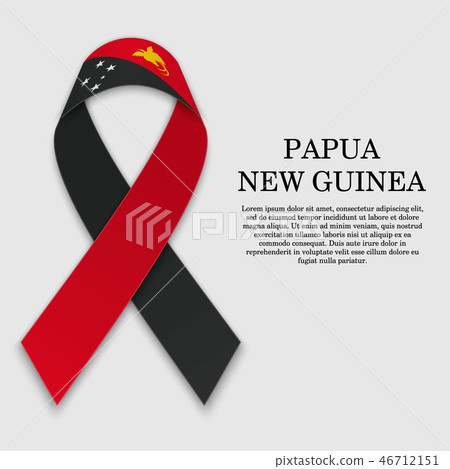 Flag on stripe ribbon isolated Flag on stripe ribbon isolated 46712151