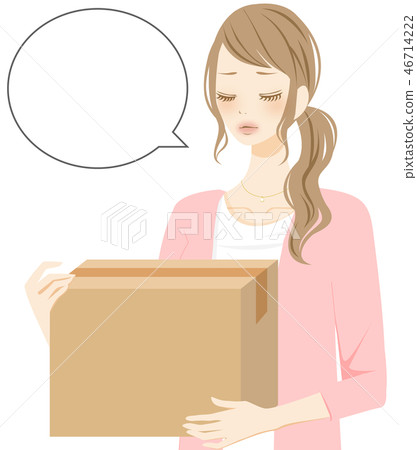 Speech bubble copy space tired woman Speech bubble copy space tired woman 46714222