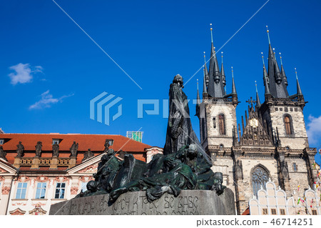 The historical Jan Hus Memorial unveiled in 1915 The historical Jan Hus Memorial unveiled in 1915 46714251