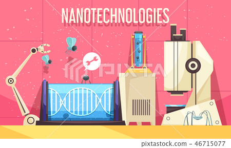 Nanotechnologies Horizontal Illustration 46715077