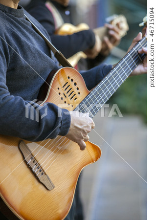 Street musicians in San Antonio Texas USA 46715094