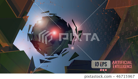 AI robot abstract conceptual vector background AI robot abstract conceptual vector background 46715967