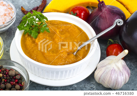Vegetable paste, caviar from chopped vegetables 46716380