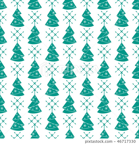 Seamless pattern Christmas tree origami New Year Seamless pattern Christmas tree origami New Year 46717330