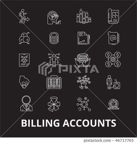 Stars Bill Accounting Ram Line Icons Stock Vector (Royalty Free