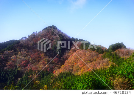 Landscape of the autumn leaves from Mt. Nagaodaira Landscape of the autumn leaves from Mt. Nagaodaira 46718124