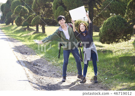 情侶，露營，韓國 46719012