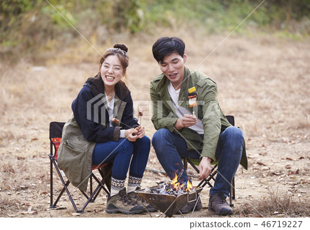 Couple, Camping, Korean 46719227