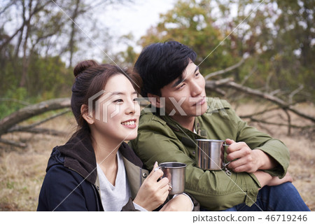 Couple, Camping, Korean 46719246
