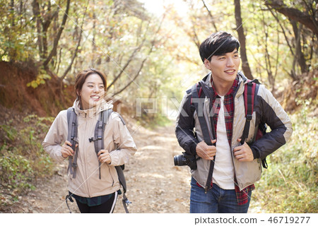 情侶，露營，韓國 46719277