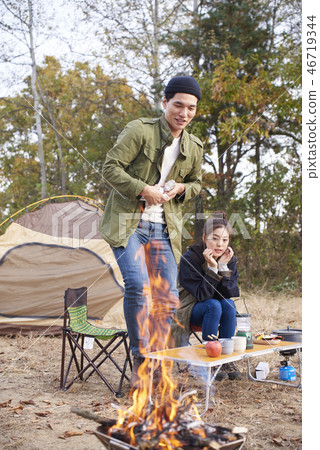 Couple, Camping, Korean 46719344