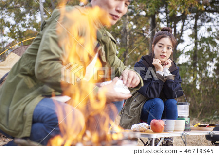 Couple, Camping, Korean 46719345