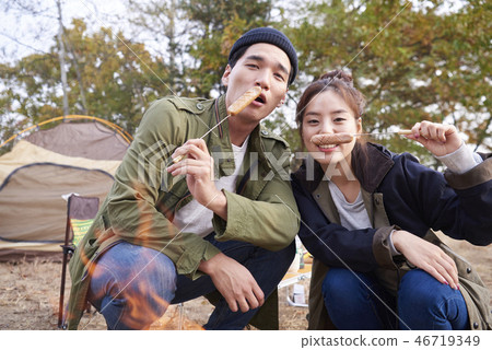 Couple, Camping, Korean 46719349