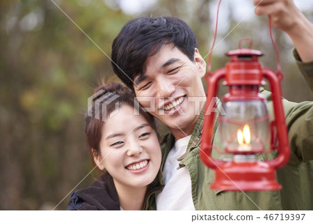 Couple, Camping, Korean 46719397