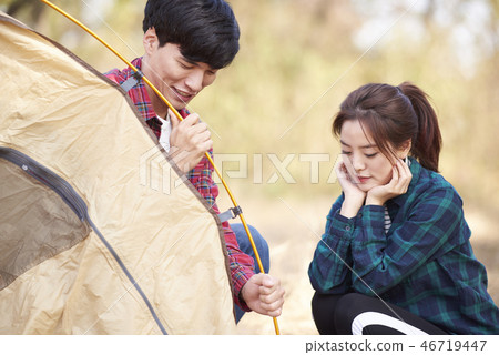 Couple, Camping, Korean 46719447