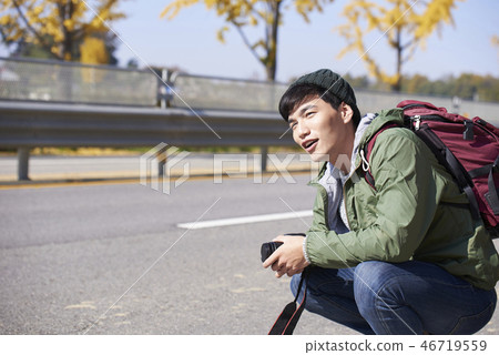 Camping, Young Men, Korean 46719559