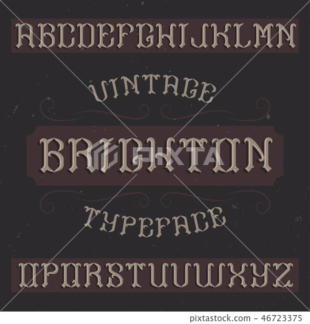 Vintage label typeface Vintage label typeface 46723375