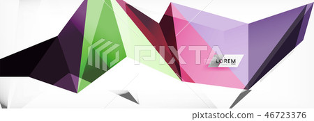 Mosaic triangular low poly style abstract geometric background. Polygonal vector. Abstract white Mosaic triangular low poly style abstract geometric background. Polygonal vector. Abstract white 46723376