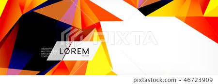 Triangle 3d polygonal art style. Future geometric design. Vector geometry futuristic illustration Triangle 3d polygonal art style. Future geometric design. Vector geometry futuristic illustration 46723909
