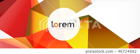 Vector colorful geometric triangle background, crystal banner design 46724082