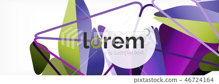 Vector colorful geometric triangle background, crystal banner design Vector colorful geometric triangle background, crystal banner design 46724164
