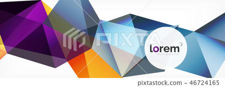 Modern geometric background. Poster template with polygonal elements Modern geometric background. Poster template with polygonal elements 46724165