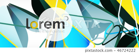 Modern geometric background. Poster template with polygonal elements Modern geometric background. Poster template with polygonal elements 46724222