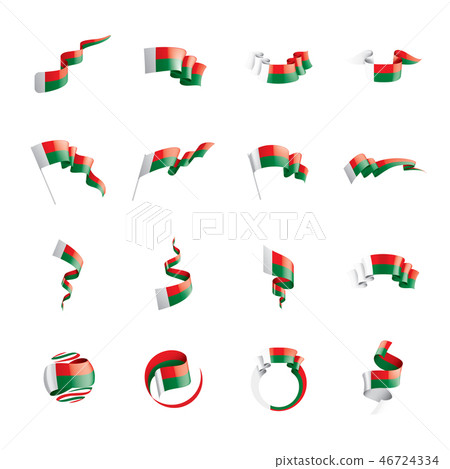 Madagascar flag, vector illustration on a white background Madagascar flag, vector illustration on a white background 46724334