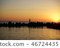 Sunrise and angler 46724435