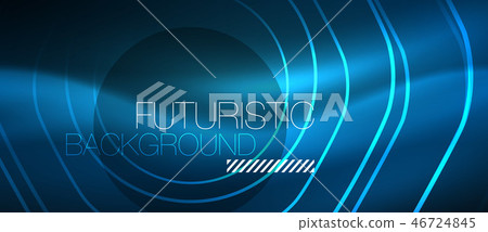 Neon glowing lines, magic energy space blue light concept, abstract background wallpaper design Neon glowing lines, magic energy space blue light concept, abstract background wallpaper design 46724845