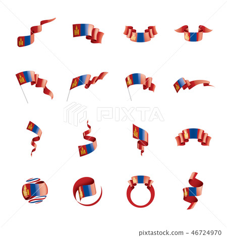 Mongolia flag, vector illustration on a white background 46724970
