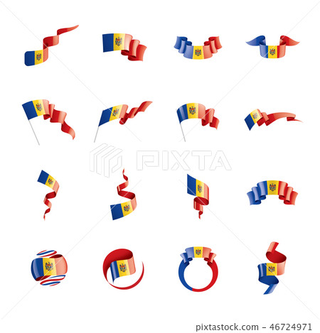 Moldova flag, vector illustration on a white background 46724971
