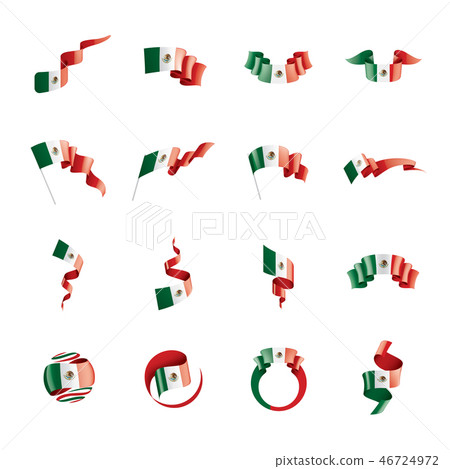 Mexican flag, vector illustration on a white background Mexican flag, vector illustration on a white background 46724972