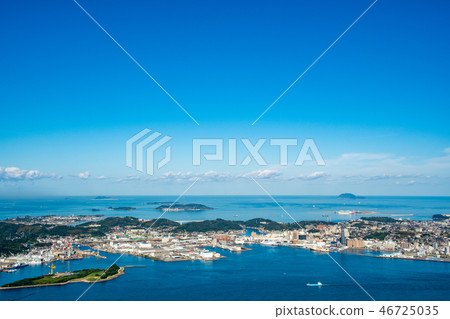 Yuryu Island [Yamaguchi Prefecture] seen from Fushiyama Observatory 46725035