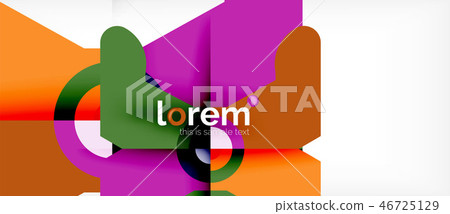 Abstract round elements composition background, organic design 46725129