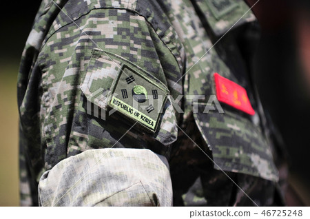 韓國國旗附屬於大韓民國的海軍軍裝 46725248