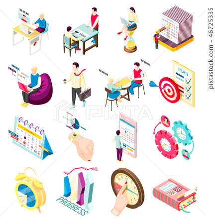 Isometric Management Icons Collection - Stock Illustration [46725335 ...