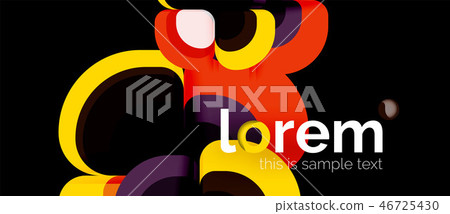 Round triangles geometric shapes composition 46725430