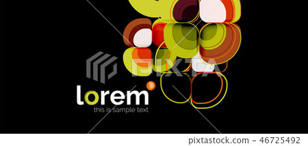 Abstract background - geometric multicolored round shapes composition. Trendy abstract layout 46725492
