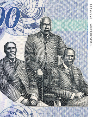 Three chiefs - Sebele I, Bathoen I, Khama III, por Three chiefs - Sebele I, Bathoen I, Khama III, por 46726544