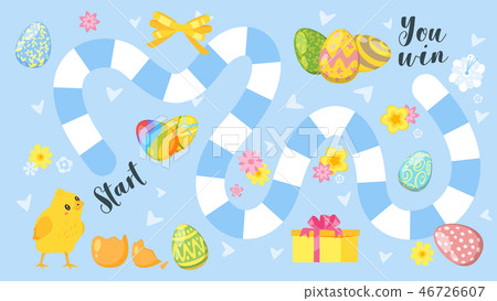 Easter board game template Easter board game template 46726607