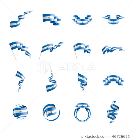 Salvador flag, vector illustration on a white background 46726635