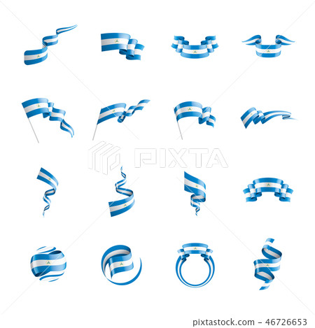 Nicaragua flag, vector illustration on a white background 46726653